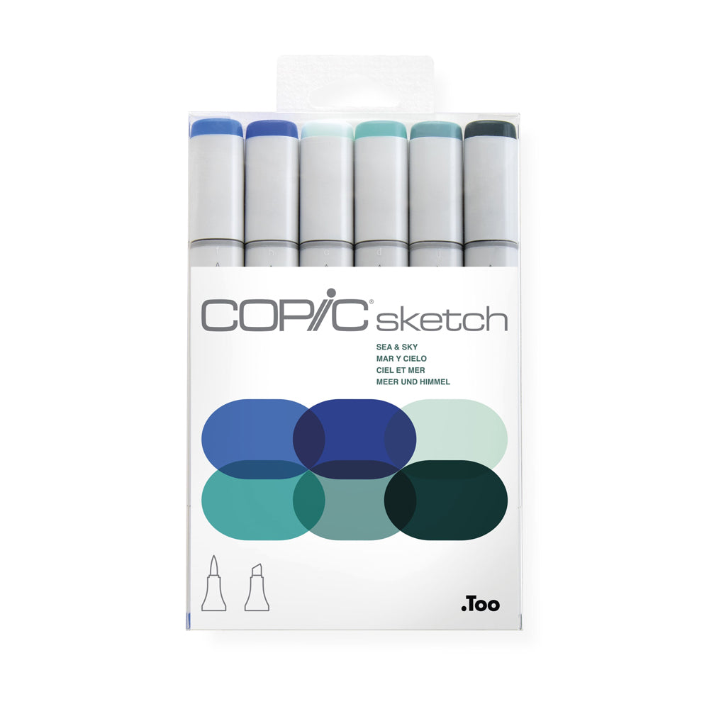 Copic Sketch Set Sea & Sky, 6 pcs.