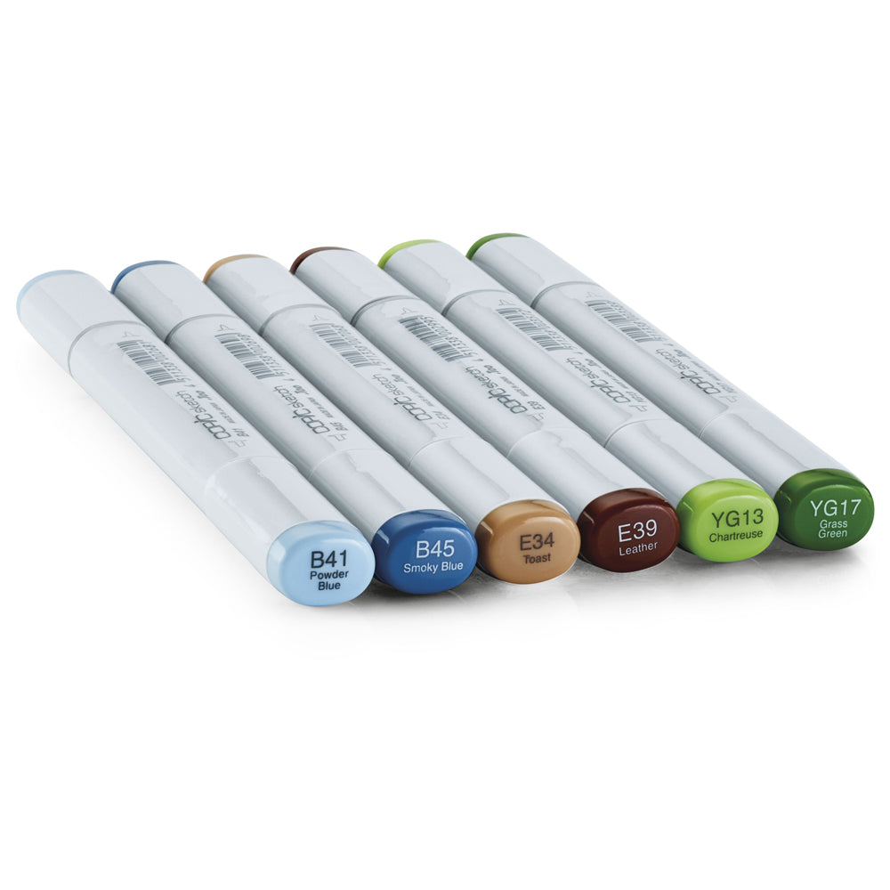 Copic Sketch Set Earth Essentials, 6 pcs.