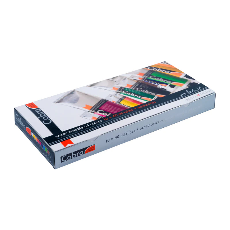 Cobra Artist Oil Color Gift Set, 10x40 ml + Accessories