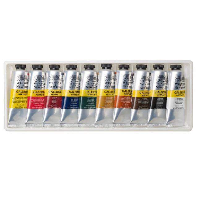 Winsor & Newton Galeria Acrylic Paint Set, 10x60 ml