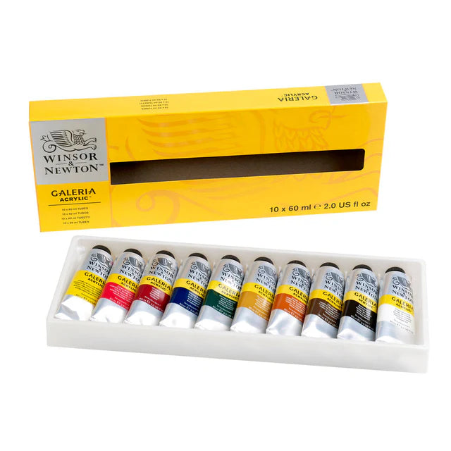 Winsor & Newton Galeria Acrylic Paint Set, 10x60 ml