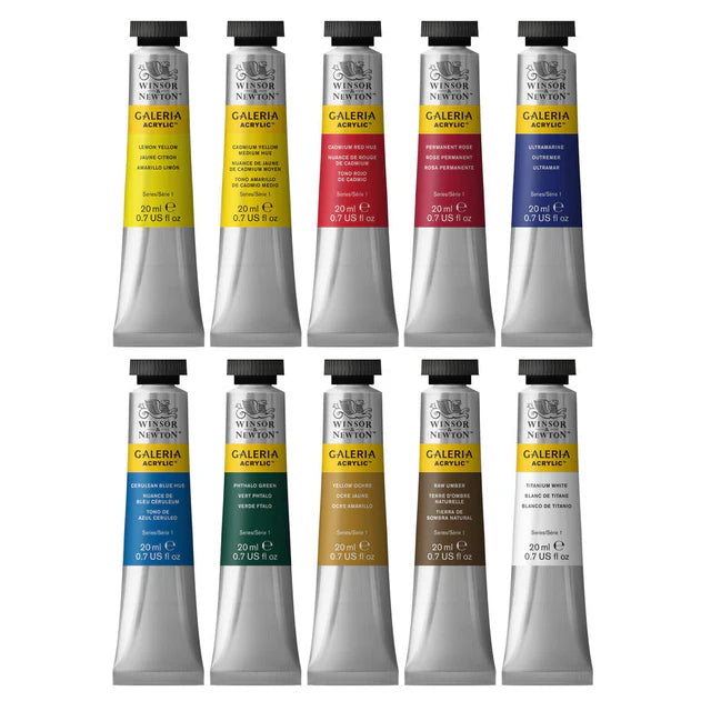 Winsor & Newton Galeria Acrylic Paint Set, 10x20 ml