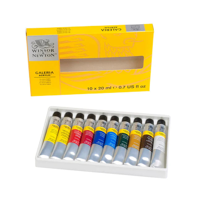Winsor & Newton Galeria Acrylic Paint Set, 10x20 ml