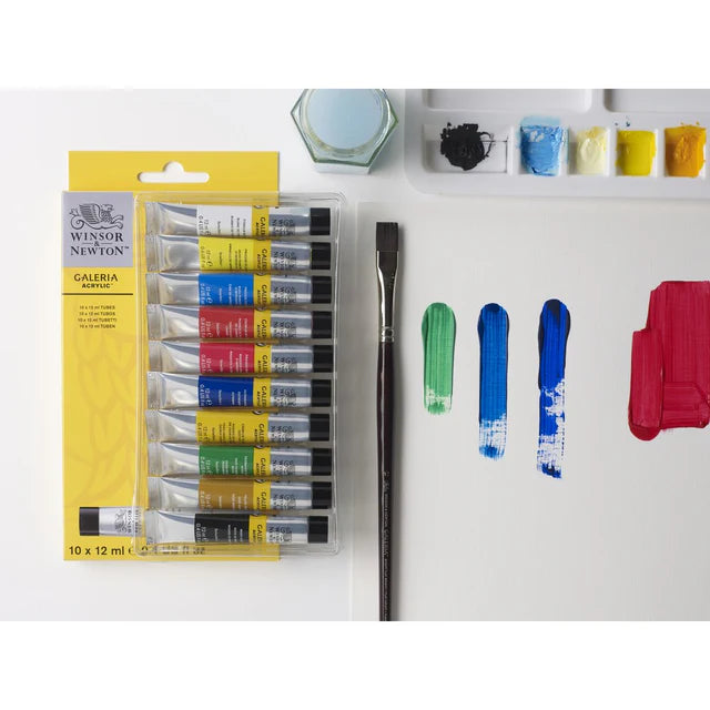 Winsor & Newton Galeria Acrylic Paint Set, 10x12 ml