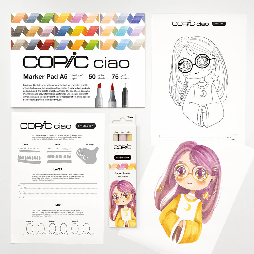 Copic Ciao Layer & Mix Sunset Starter Pack