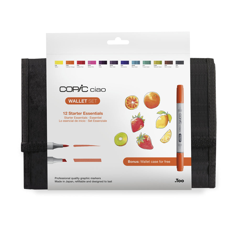 Copic Ciao Wallet Set Starter Essentials, 12 pcs.