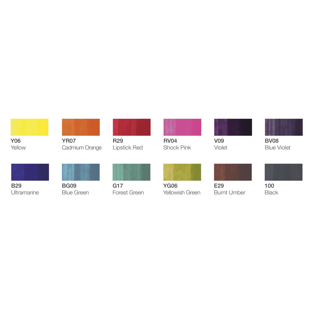 Copic Ciao Wallet Set Starter Essentials, 12 pcs.