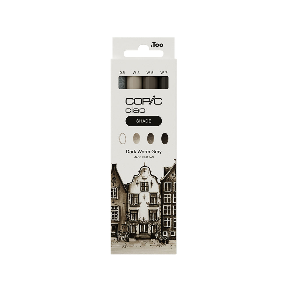 Copic Ciao SHADE Dark Warm Gray Markers Set, 4 pcs.