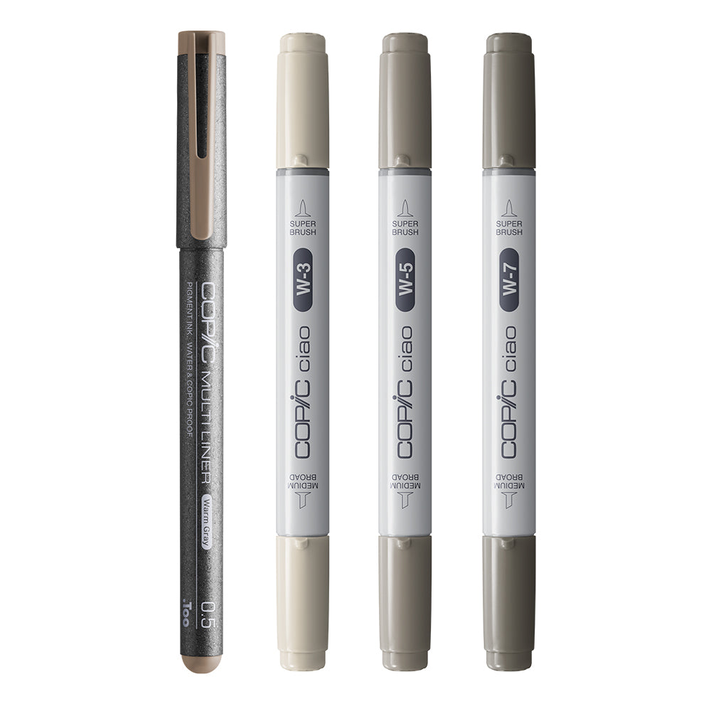 Copic Ciao SHADE Dark Warm Gray Markers Set, 4 pcs.