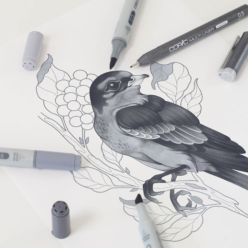 Copic Ciao SHADE Dark Cool Gray Markers Set, 4 pcs.