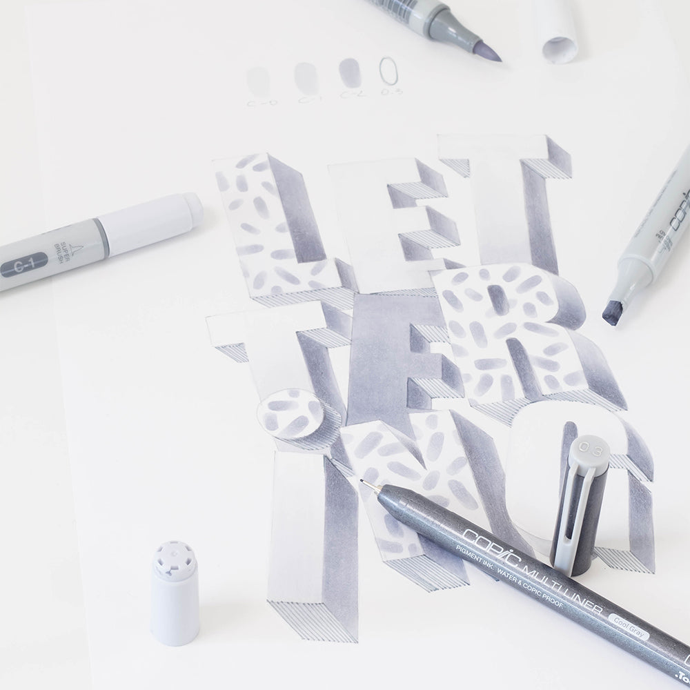 Copic Ciao SHADE Light Cool Gray Markers Set, 4 pcs.