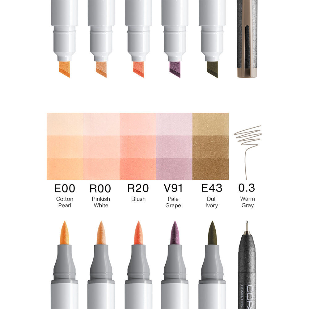 Copic Ciao Portrait Set Pastel Elegance, 6 pcs.
