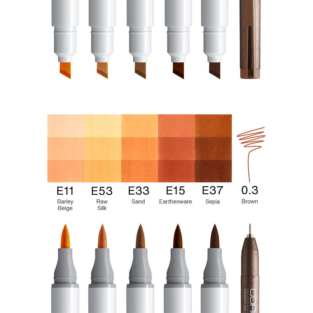 Copic Ciao Portrait Set Amber Glow, 6 pcs.