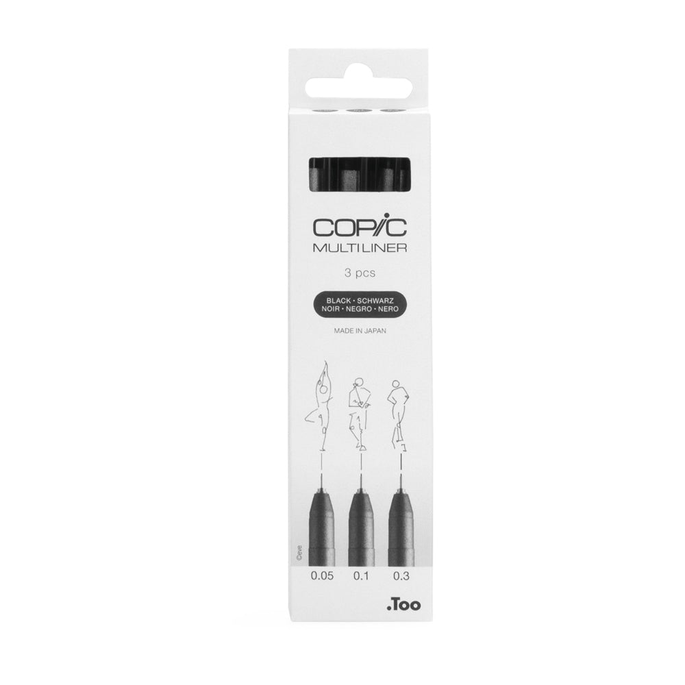 Copic Multiliner Fine Black Set, 3 pcs.