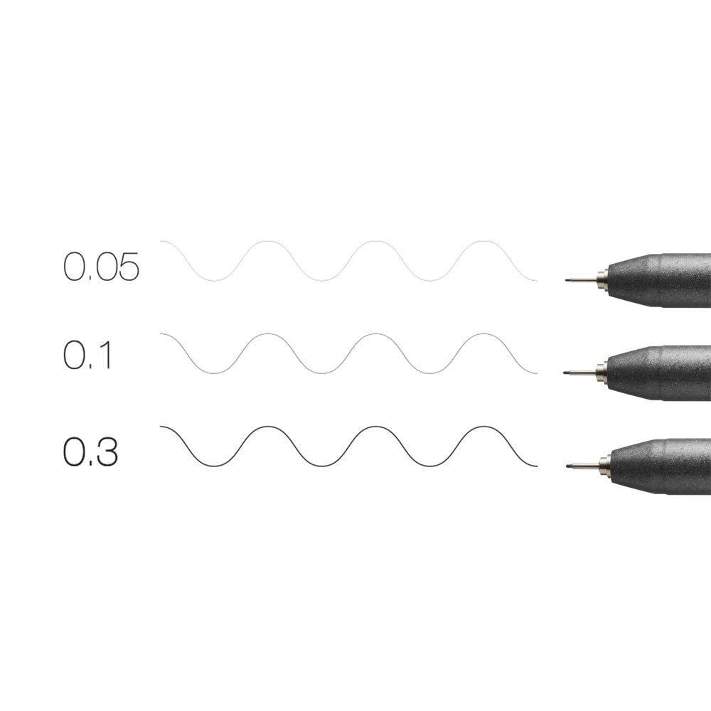 Copic Multiliner Fine Black Set, 3 pcs.
