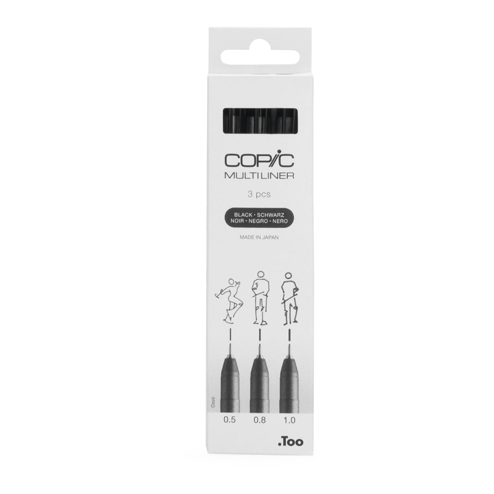 Copic Multiliner Bold Black Set, 3 pcs.
