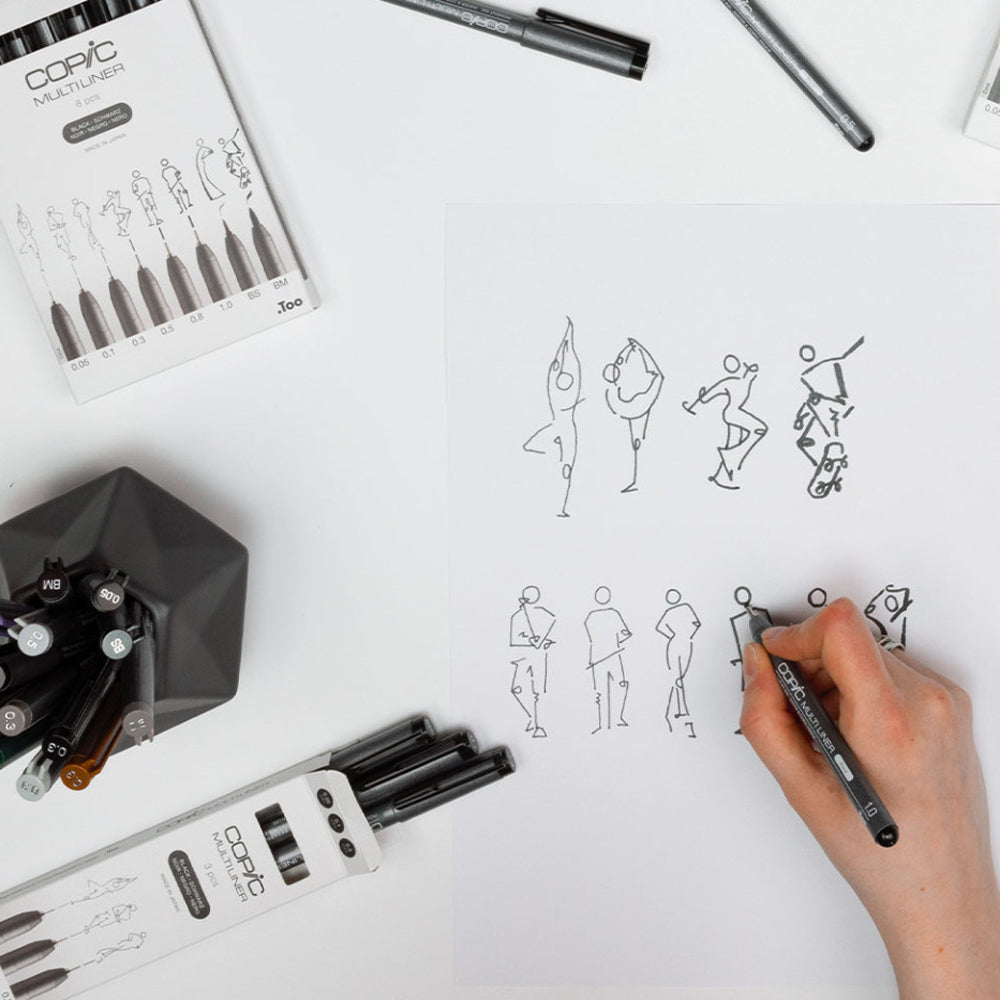 Copic Multiliner Black Set, 5 pcs.