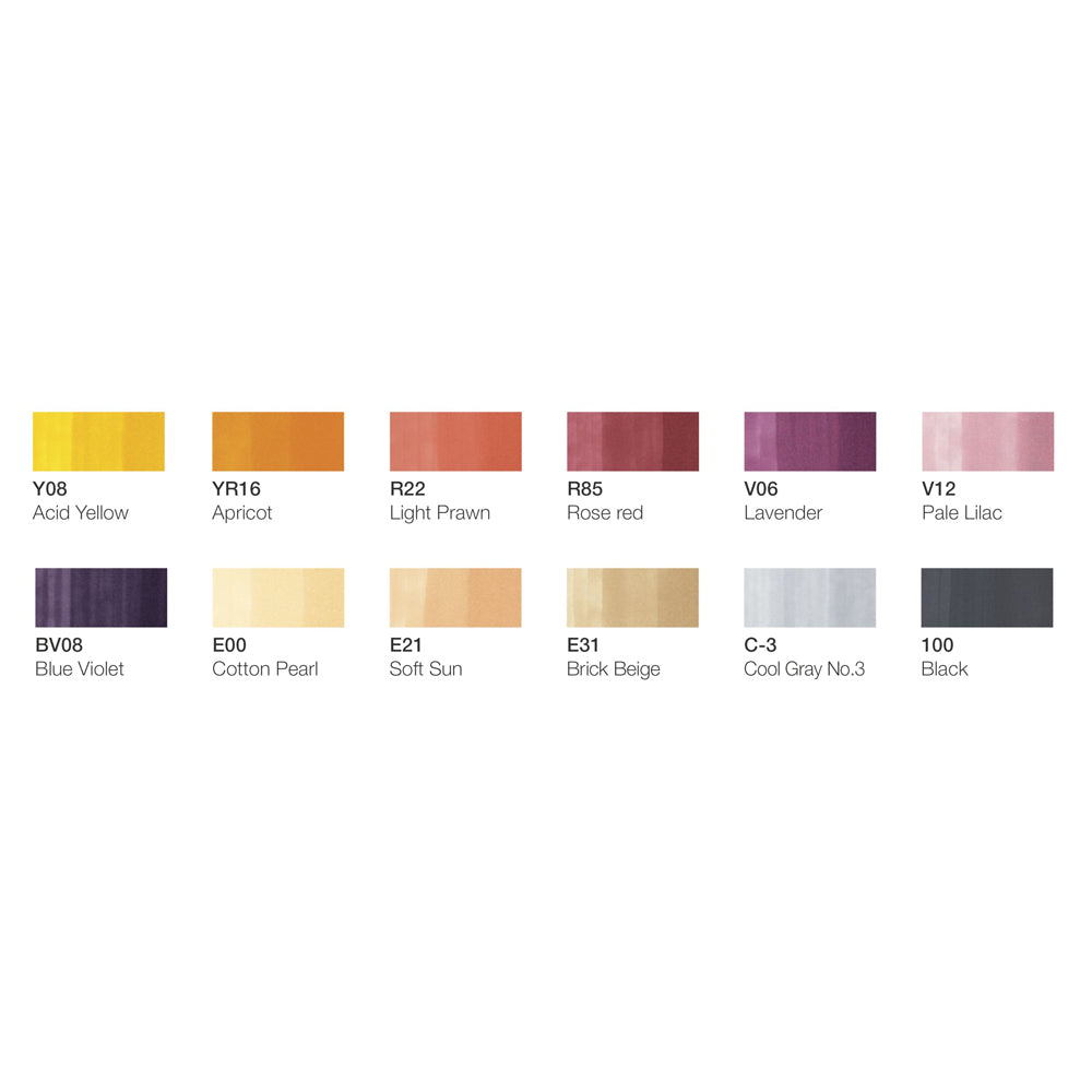 Copic Ciao Wallet Set Manga Tones 1, 12 pcs.