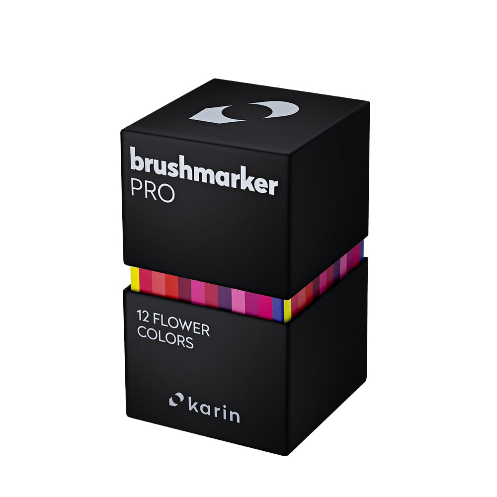 Karin Brushmarker PRO Markers Set | 12 Flower Colours