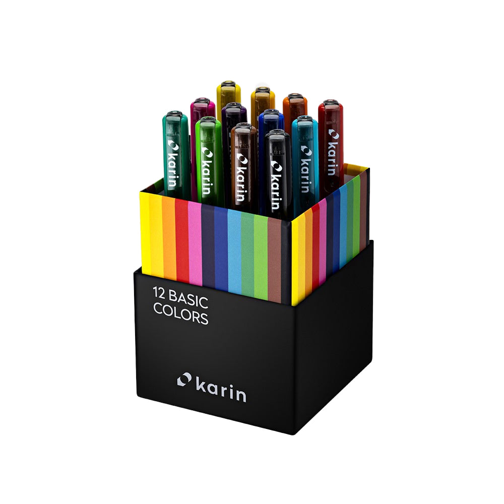Karin Brushmarker PRO Markers Set | 12 Basic Colours