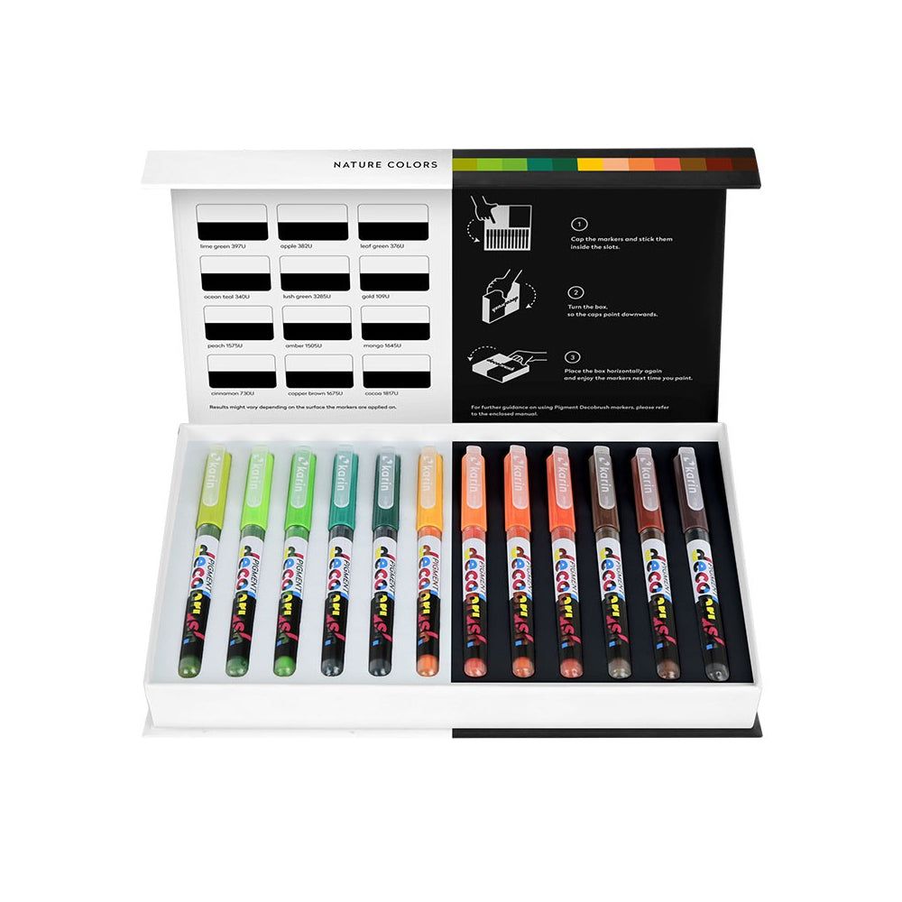 Karin Pigment Decobrush Nature Colors Collection | 12 colors