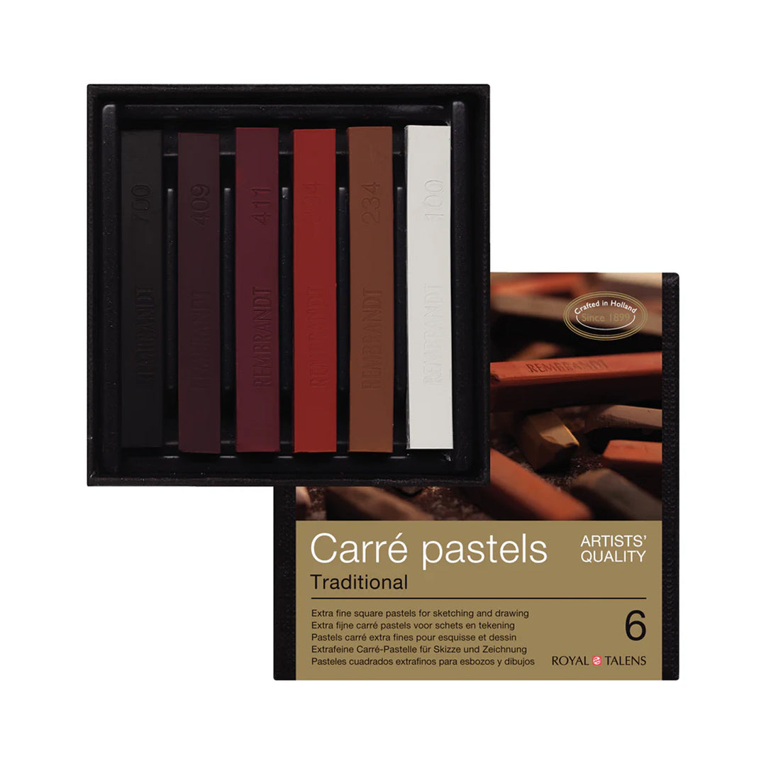 Rembrandt Carré Traditional Pastel Set, 6 colours