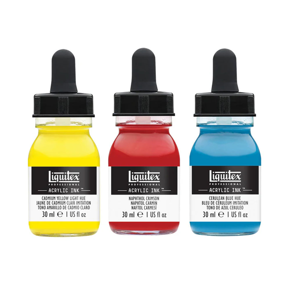 Liquitex Professional Acrylic Ink Essentials Set, 3x30 ml