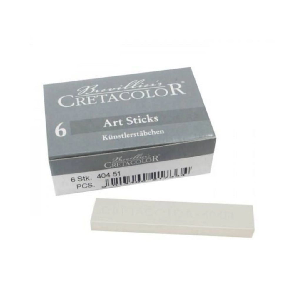Cretacolor Dry White Chalk Sticks, 7x14 mm