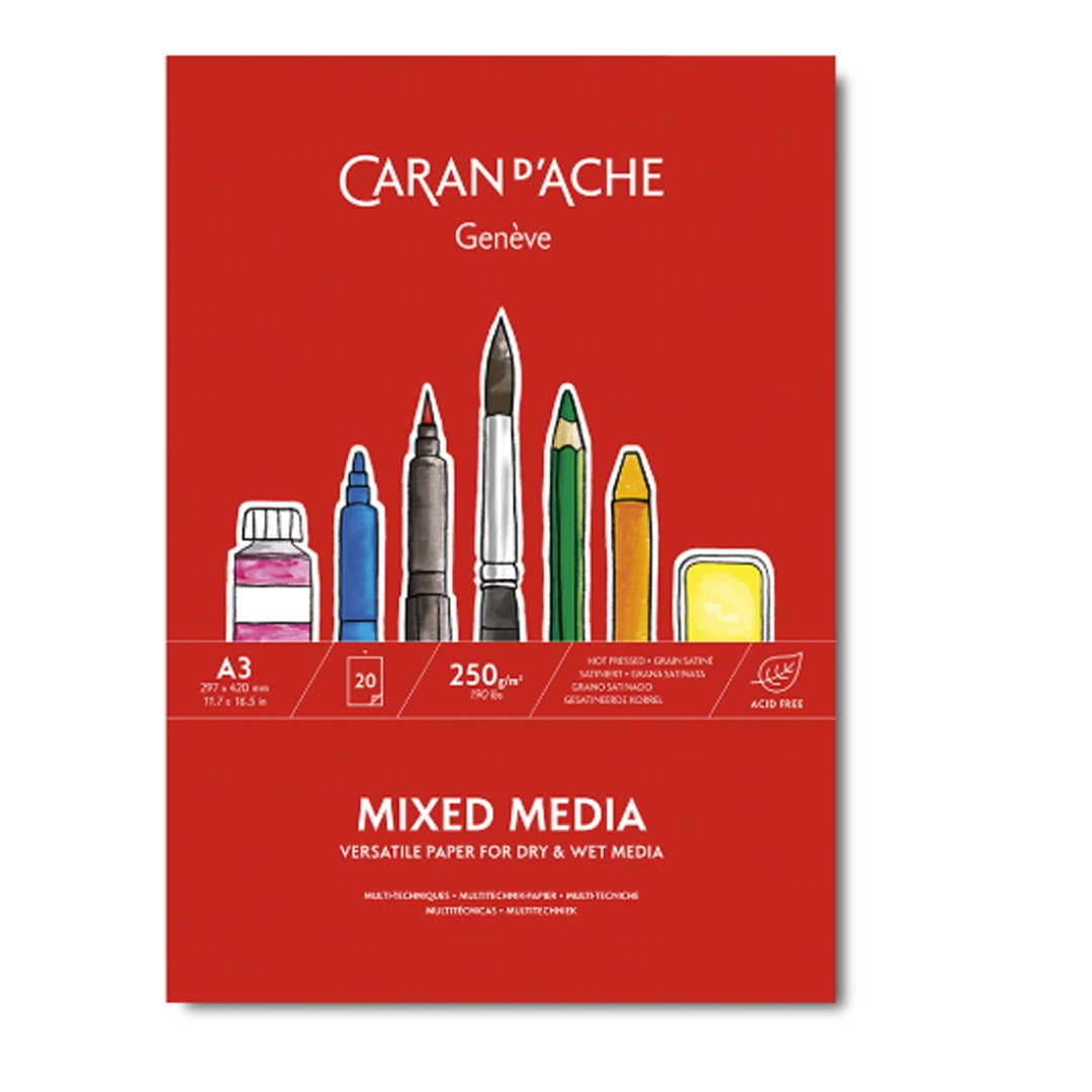 Caran d'Ache Mixed Media Paper Pad, 20 sheets, 250 gsm