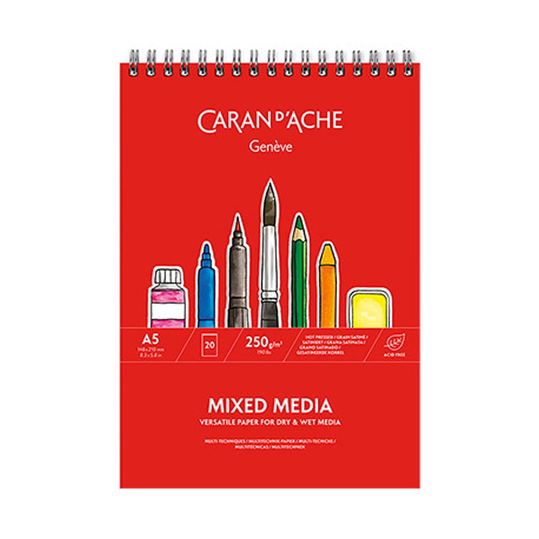 Caran d'Ache Mixed Media Spiral Paper Pad, 20 sheets, 250 gsm