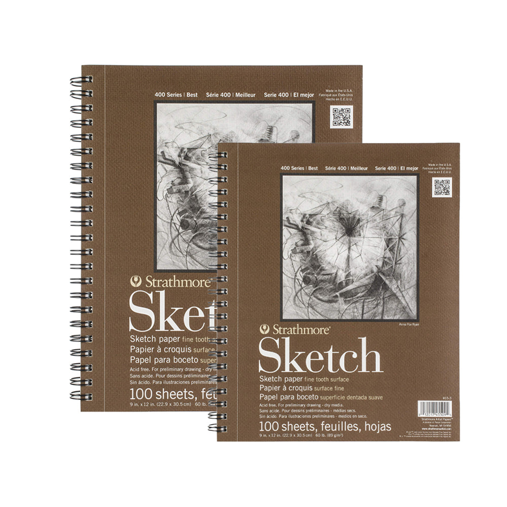 Strathmore Sketch 400 Series Paper Wire Bound Pad, 89 gsm