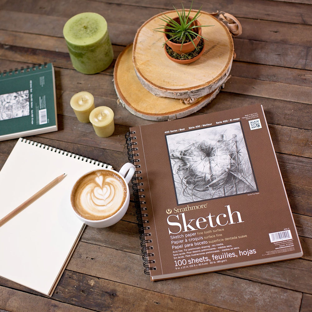 Strathmore Sketch 400 Series Paper Wire Bound Pad, 89 gsm