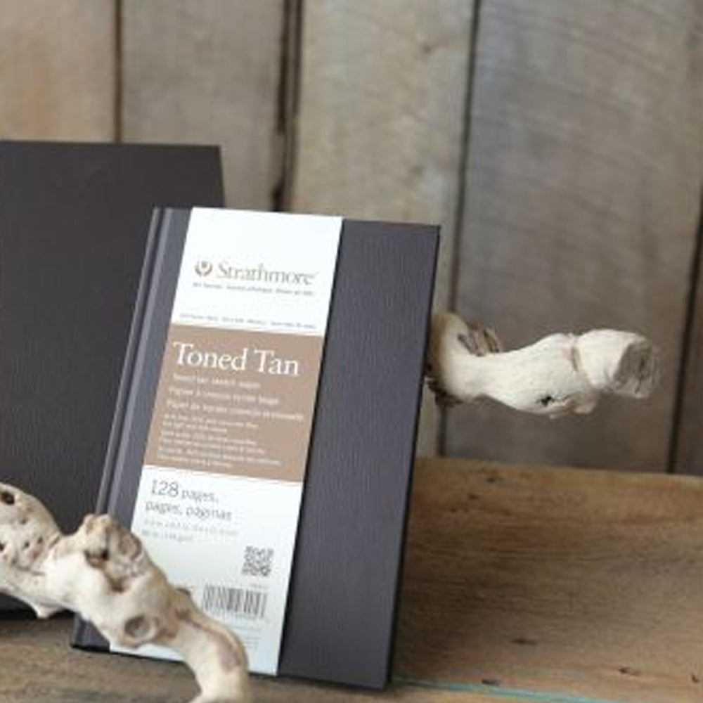 Strathmore Toned Tan 400 Series Sketch Hardbound Art Journal, 118 gsm, 128 pages