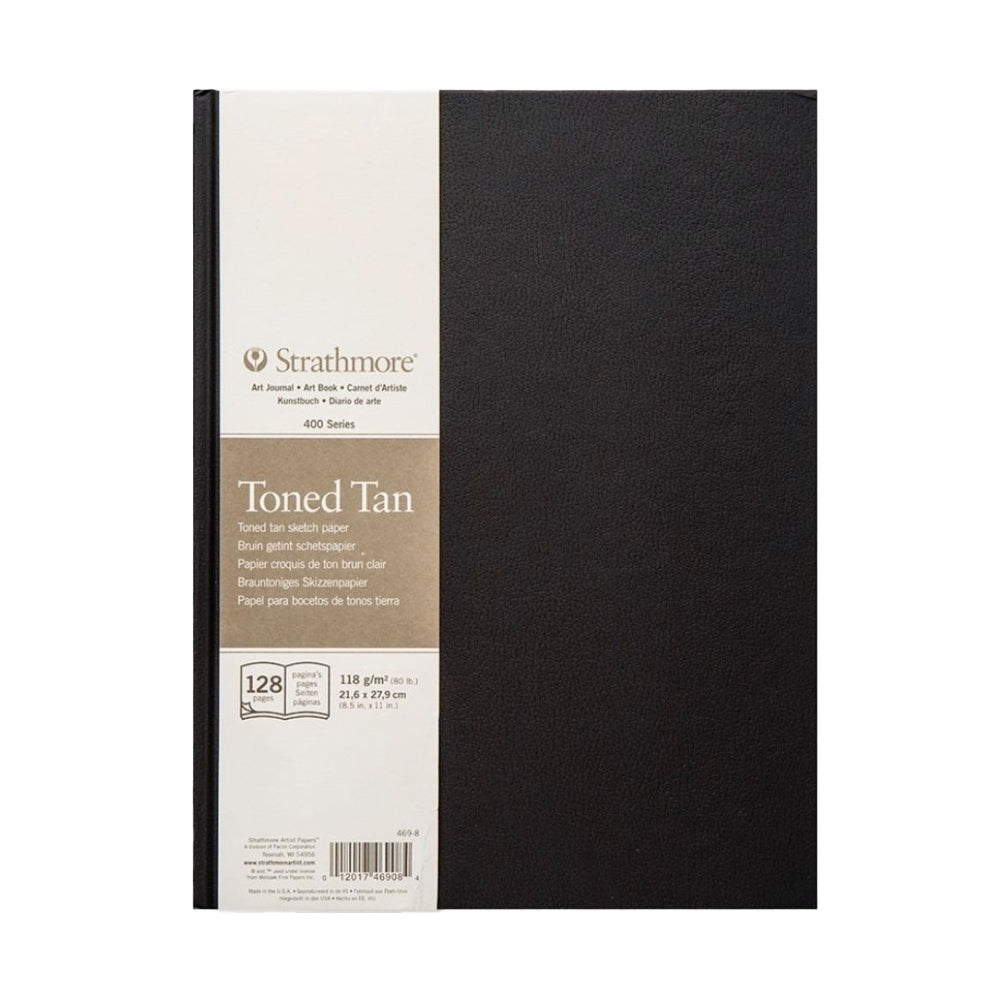 Strathmore Toned Tan 400 Series Sketch Hardbound Art Journal, 118 gsm, 128 pages