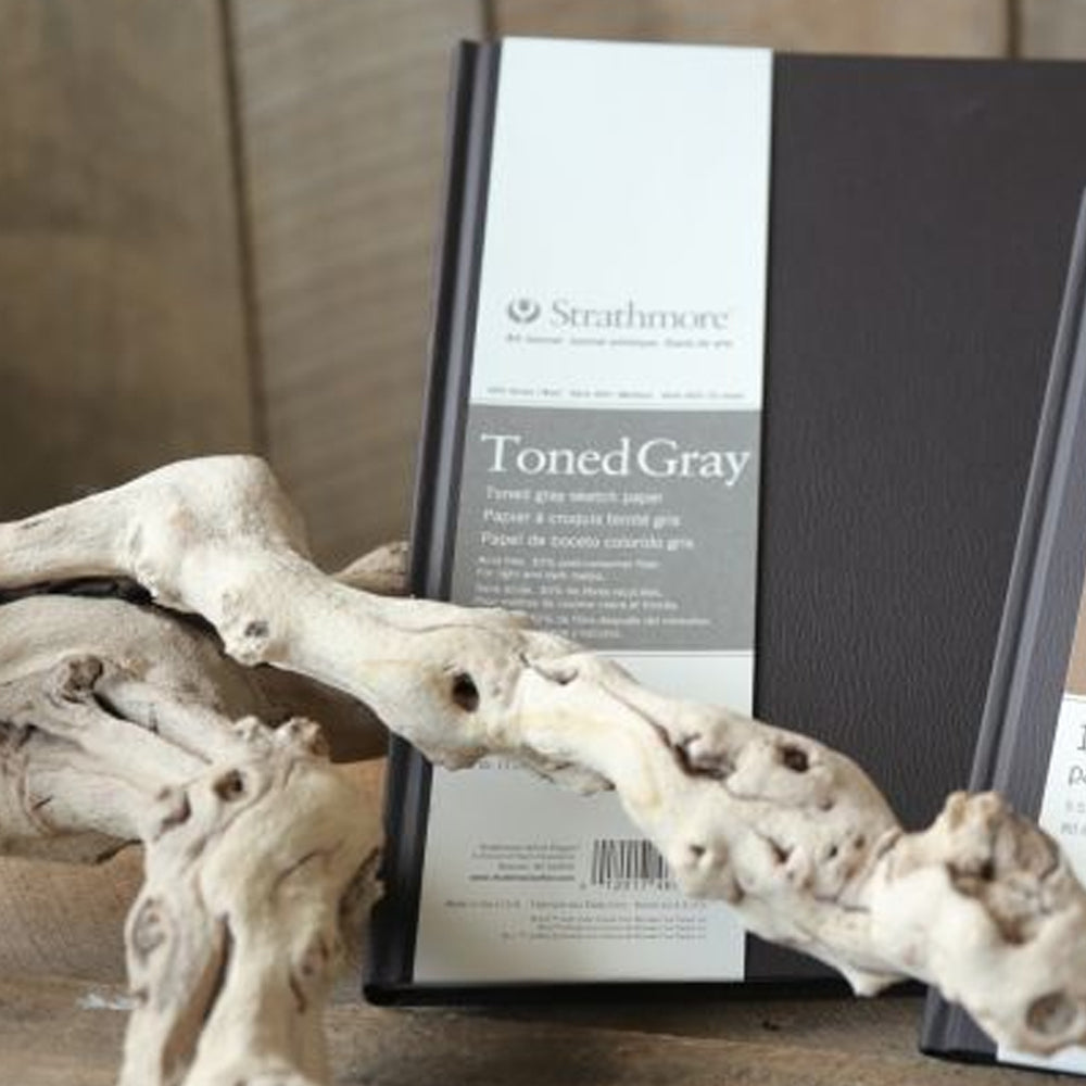 Strathmore Toned Gray 400 Series Sketch Hardbound Art Journal, 118 gsm, 128 pages