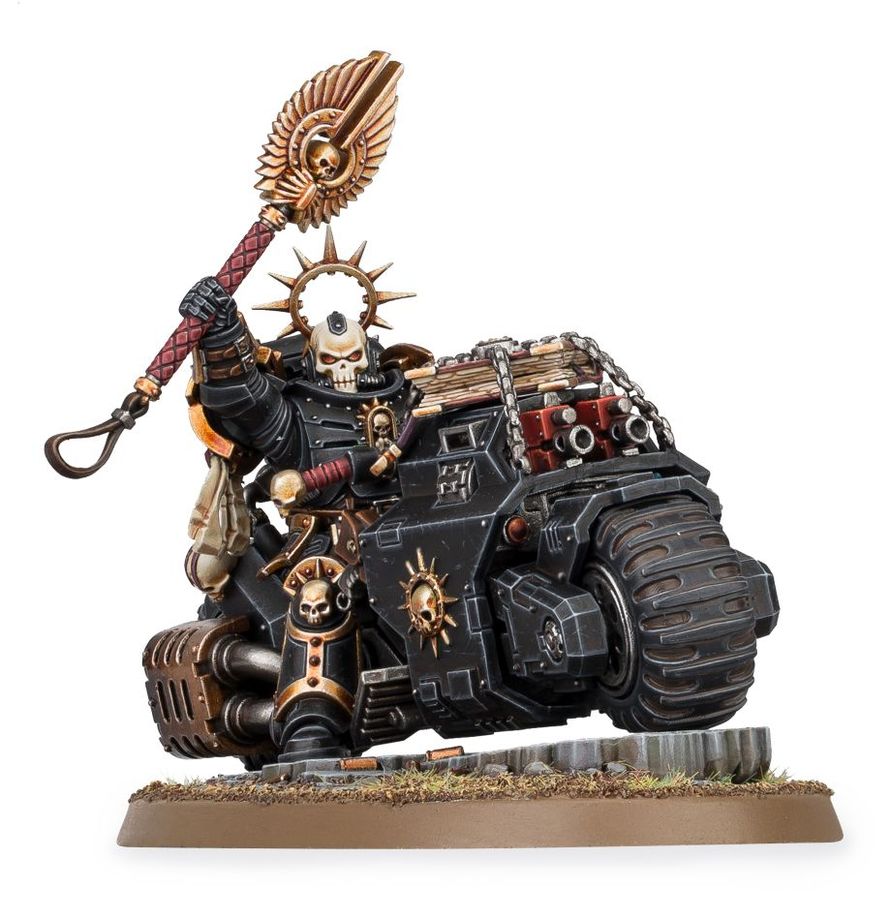 Warhammer 40,000 Space Marines: Chaplain on Bike Miniature Set