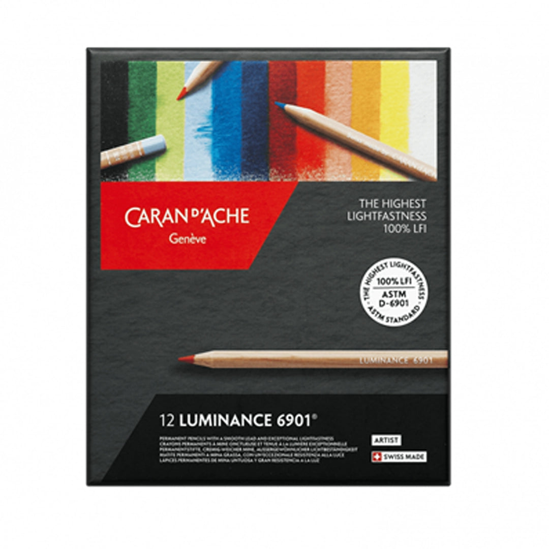 Caran d'Ache LUMINANCE Colored Pencils Set of 12