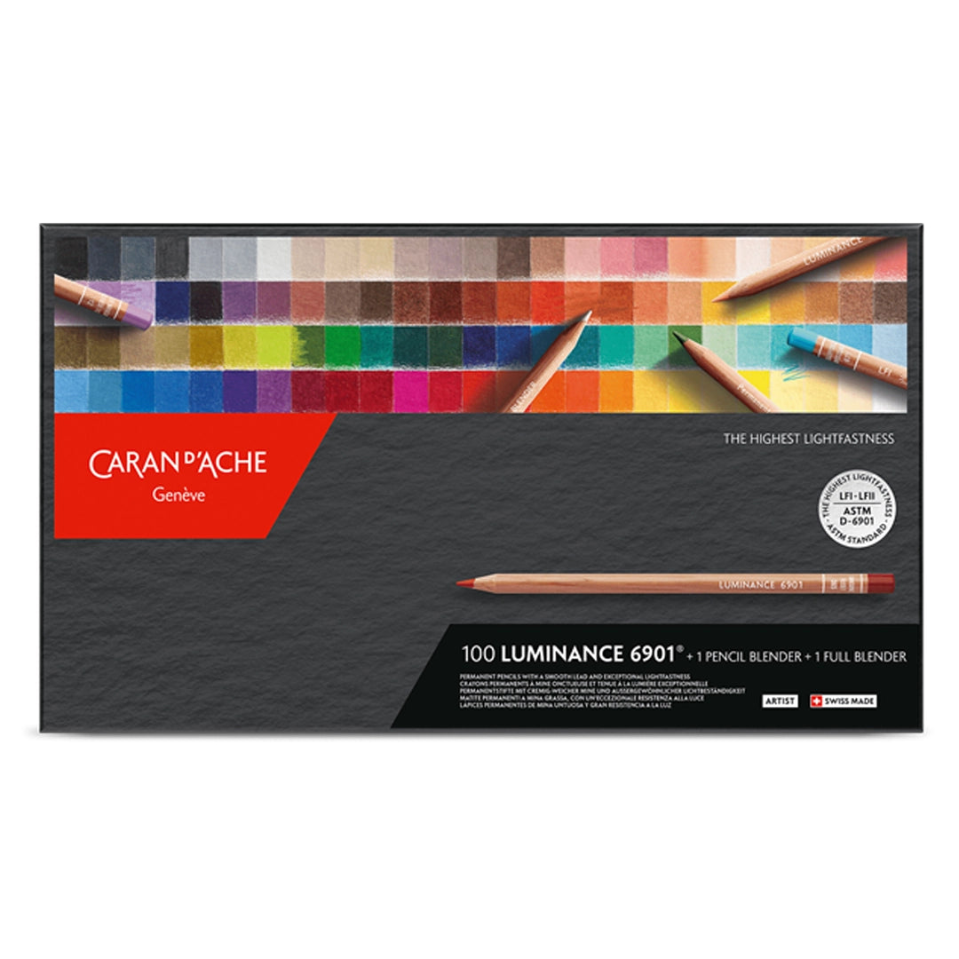 Caran d'Ache LUMINANCE Colored Pencils Set of 100 + 2 Blenders