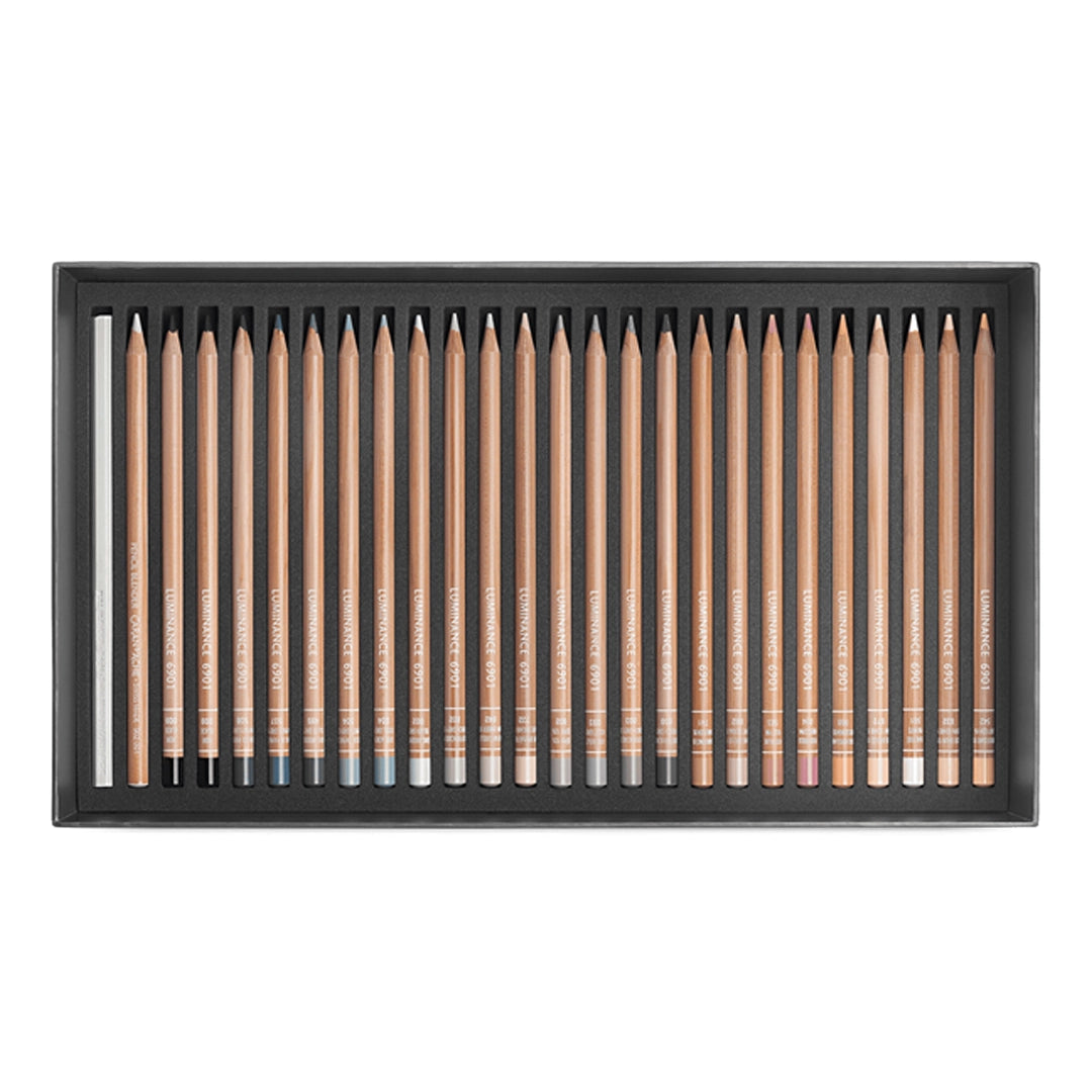 Caran d'Ache LUMINANCE Colored Pencils Set of 100 + 2 Blenders