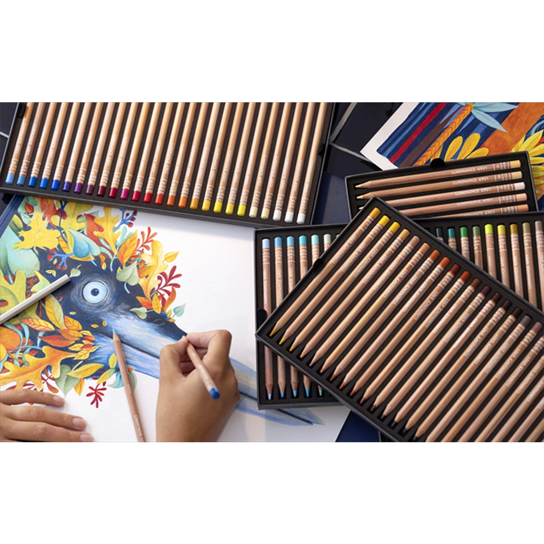 Caran d'Ache LUMINANCE Colored Pencils Set of 100 + 2 Blenders