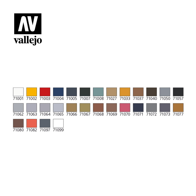 Vallejo Basic Colors Model Air Paint Set in a Plastic Case, 29x17 ml + Harder & Steenbeck Ultra Airbrush