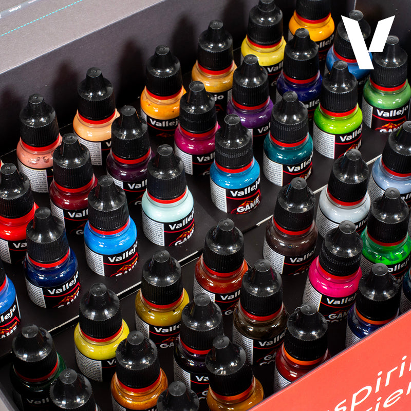 Vallejo Inspiration Color Paint Set, 48x18 ml + 3x brushes