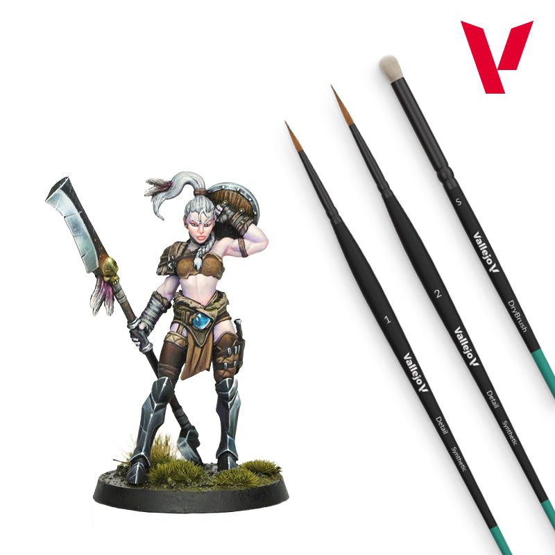 Vallejo Color BSL System Paint Set, 48x18 ml + 3x brushes + 1 miniature