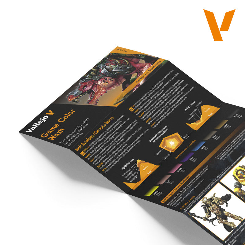 Vallejo Game Color Wash Paint Set, 8x18 ml