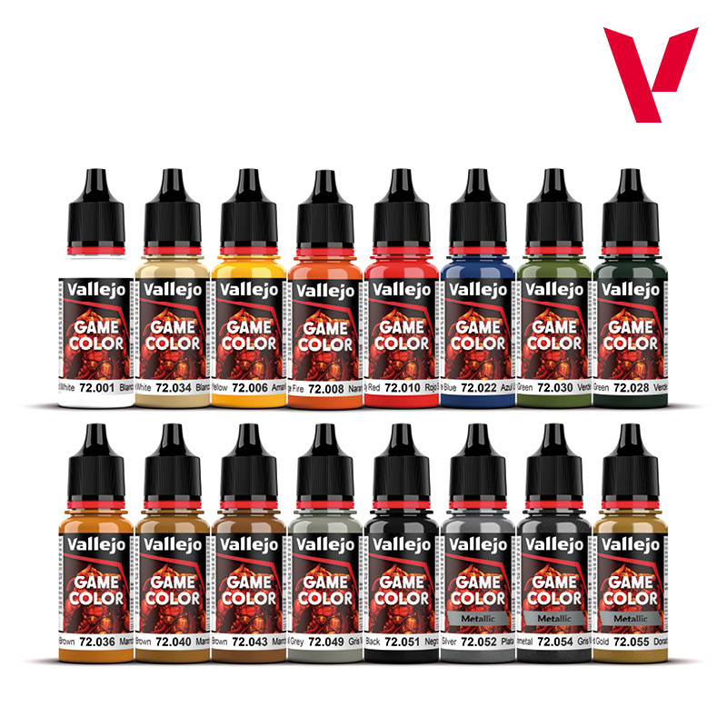 Vallejo Game Color Introduction Paint Set, 16x18 ml