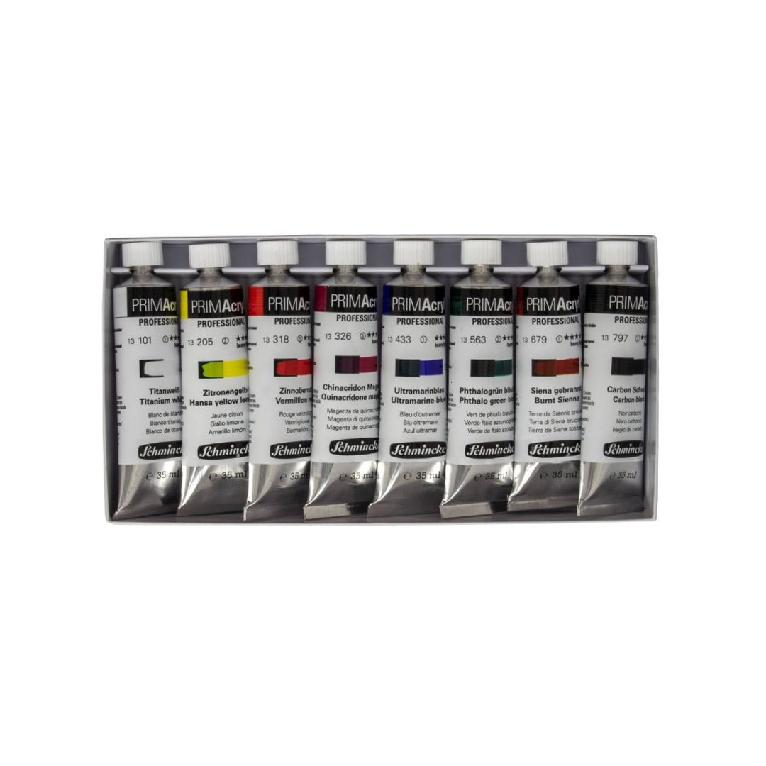 Schmincke PRIMAcryl Professional Acrylic Paint Set, 8x35 ml