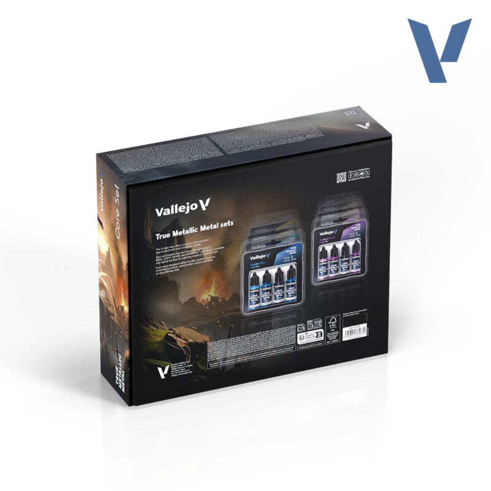 Vallejo True Metallic Metal Core Set, 60x18 ml