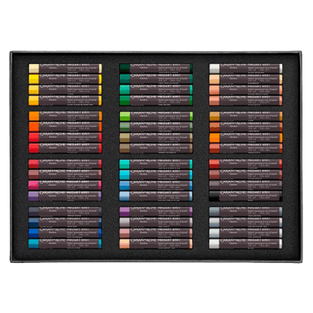 Caran d'Ache NEOART Wax and Oil Pastels Set of 48