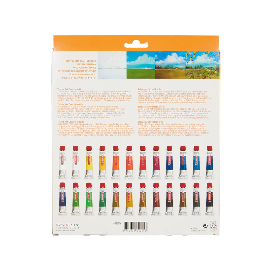 Talens Art Creation Oil Paint Set, 24x12 ml