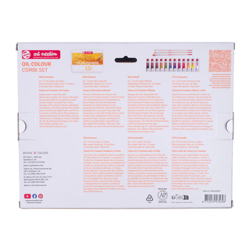 Talens Art Creation Oil Colour Paper Combiset